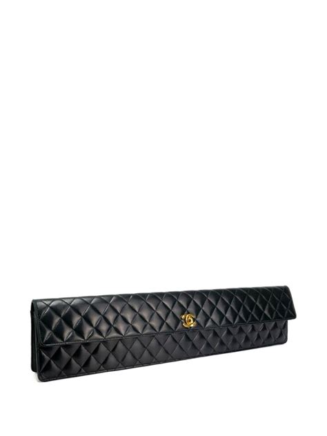 Chanel Pre Owned 1989 Classic Flap elongated clutch bag